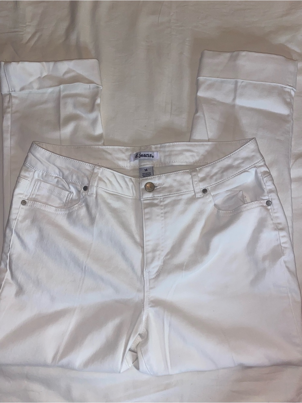 d. jeans White Straight-Leg Women’s Jeans